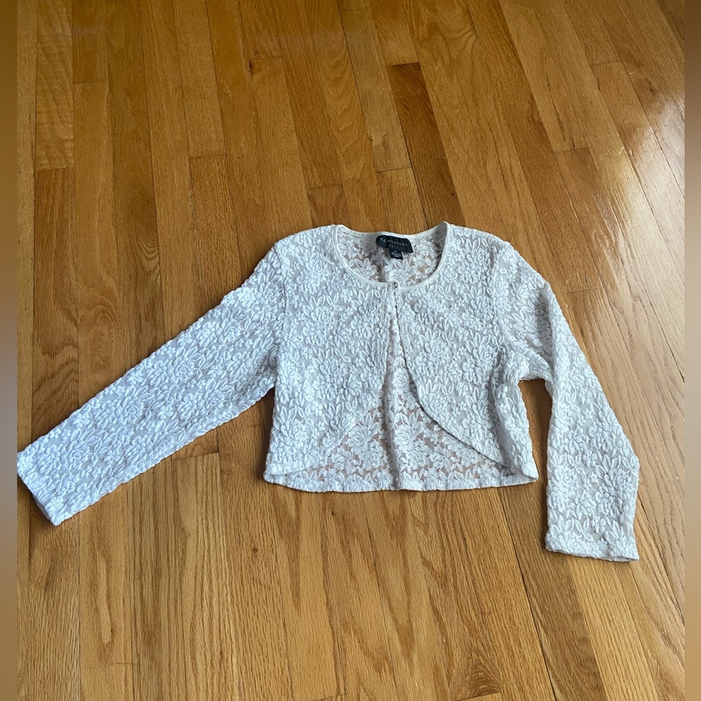 White Vintage Floral Lace Cardigan - Excellent Condition!!!